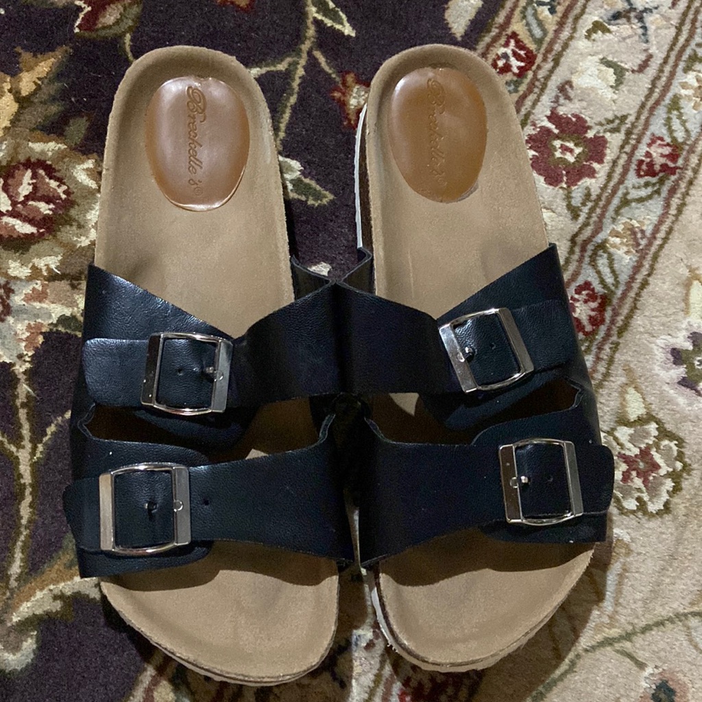 Black Leather Sandals